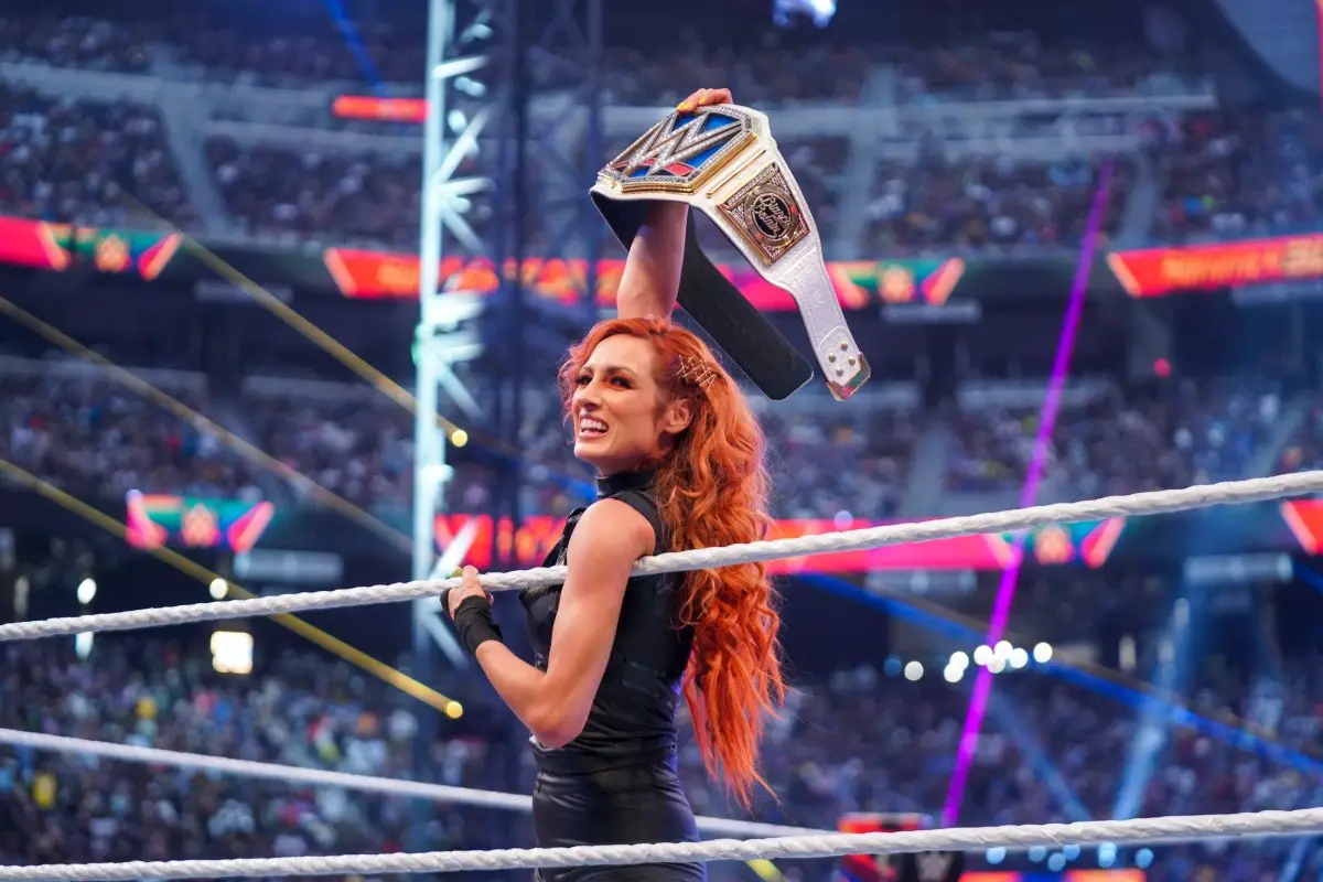 Becky Lynch em seu retorno no SummerSlam