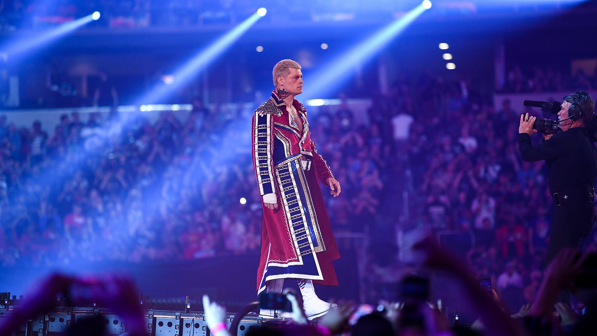 Cody Rhodes na sua entrada na WrestleMania