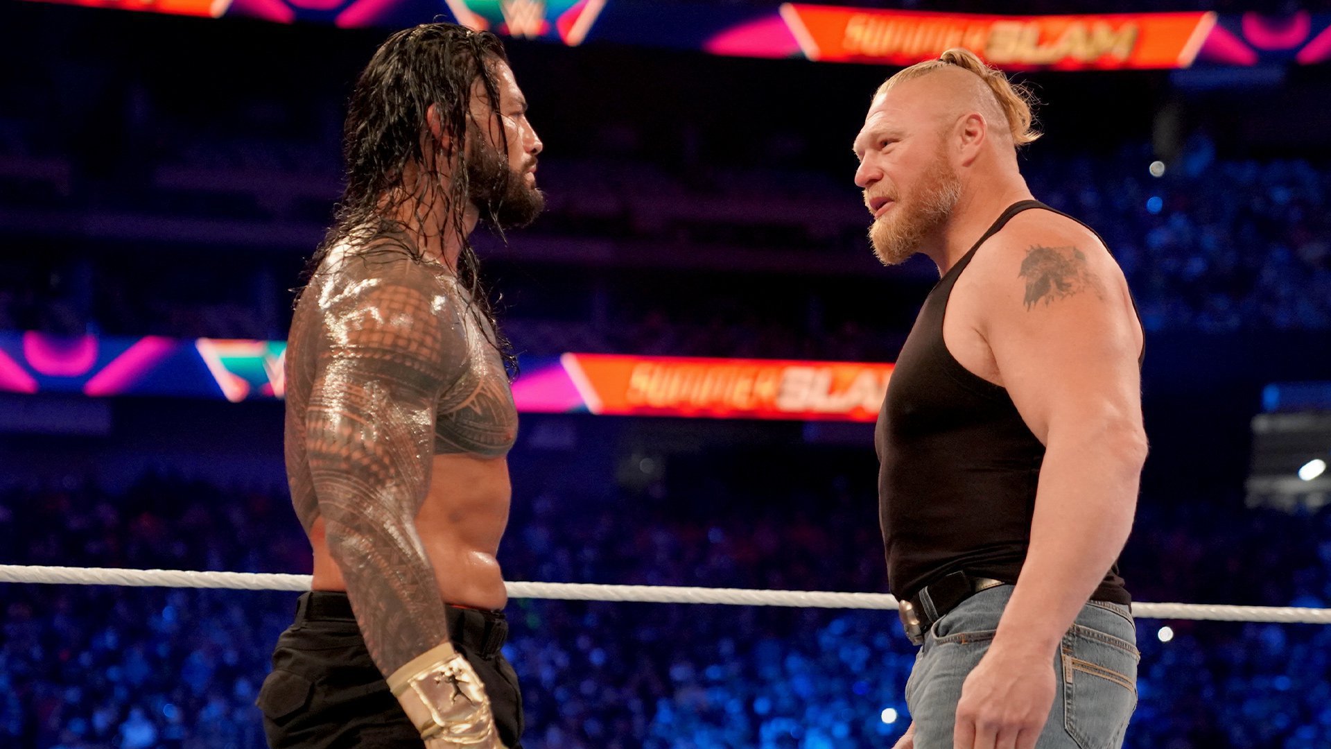 Lesnar e Reigns no SummerSlam 2021