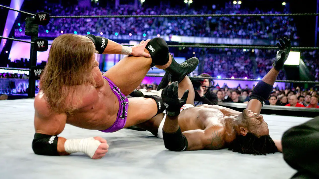 Triple H e Booker T na Wrestlemania 19