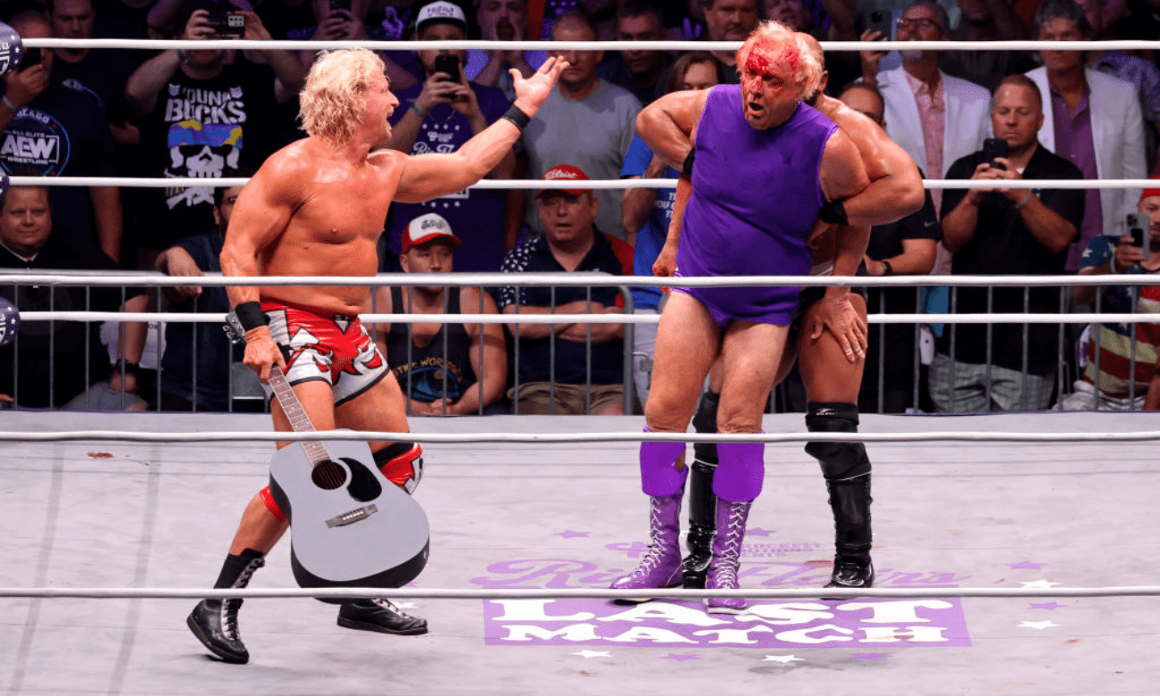 Ric Flair durante sua última luta