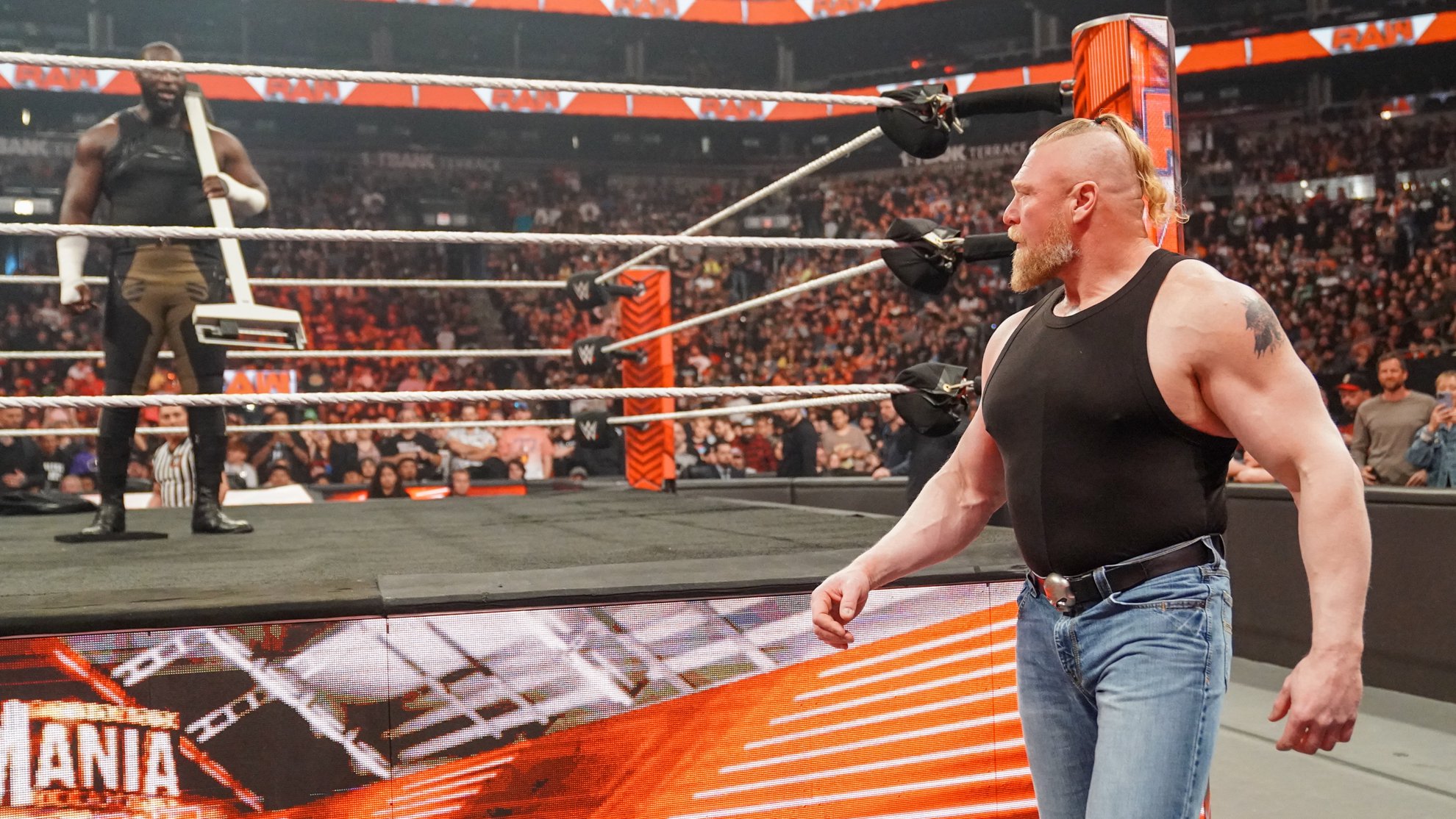 Brock Lesnar e Omos - WWE Raw 27 03 23