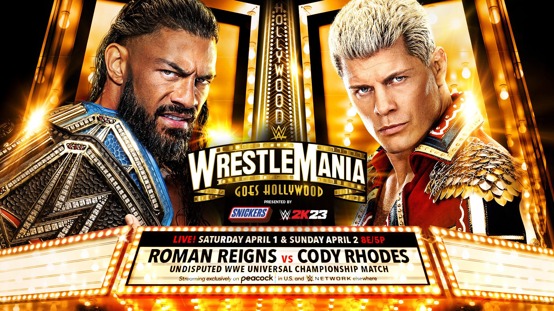 Roman Reigns vs. Cody Rhodes - WWE WrestleMania 39