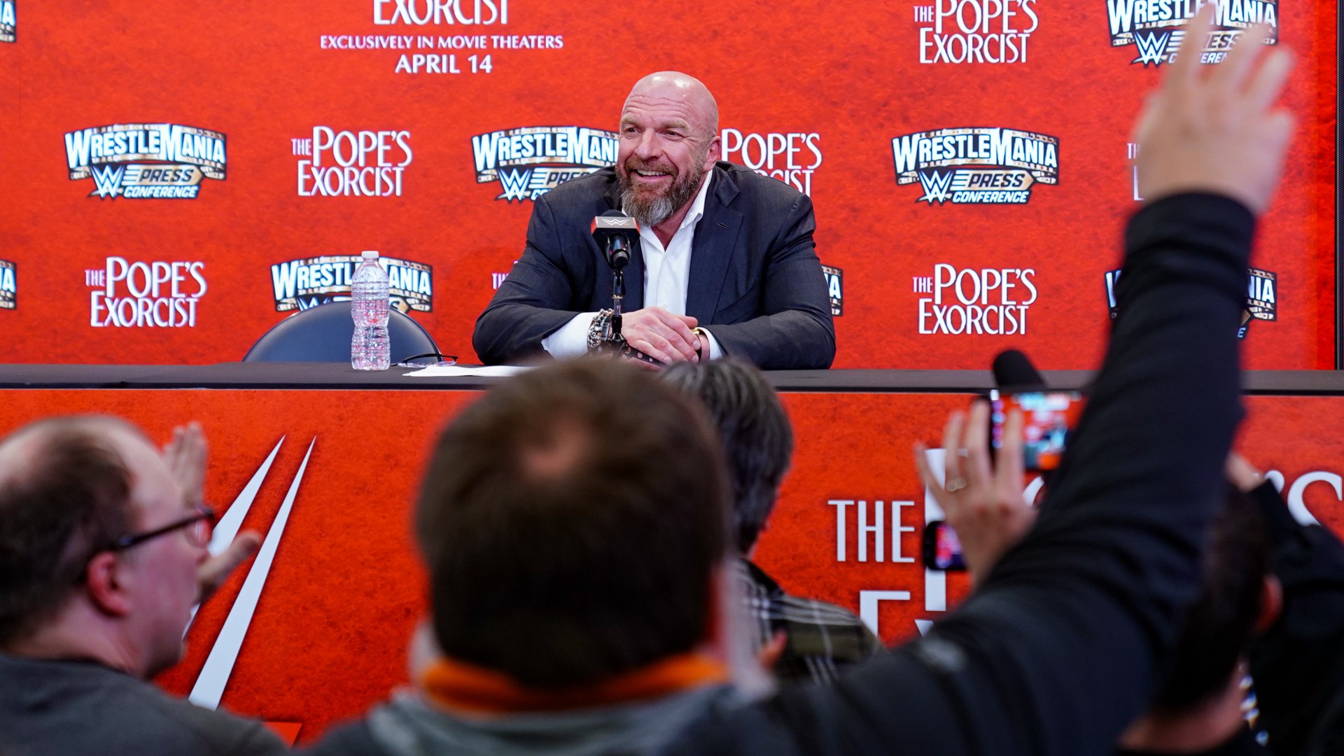 Triple H na coletiva da WWE WrestleMania 39