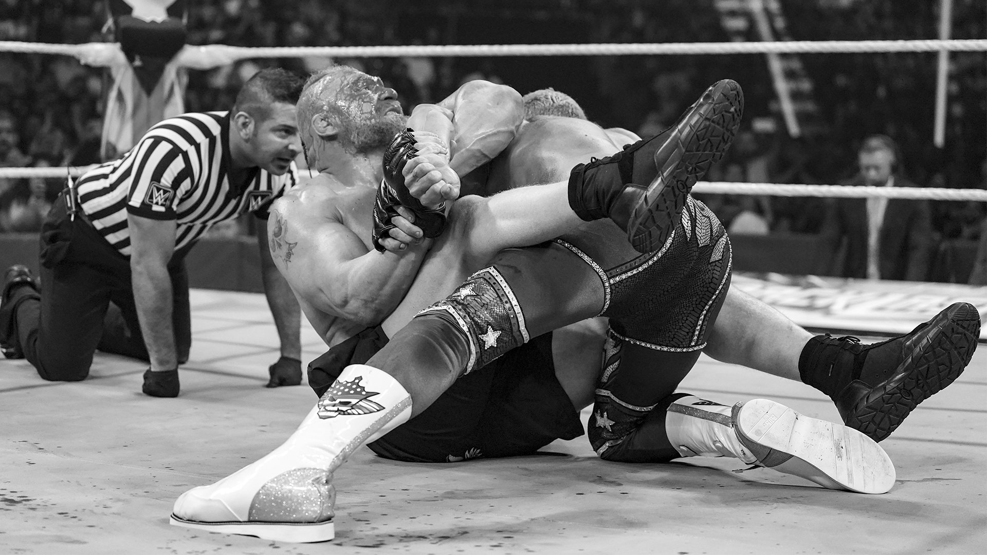 Brock Lesnar sangrando no WWE Backlash não foi um acidente