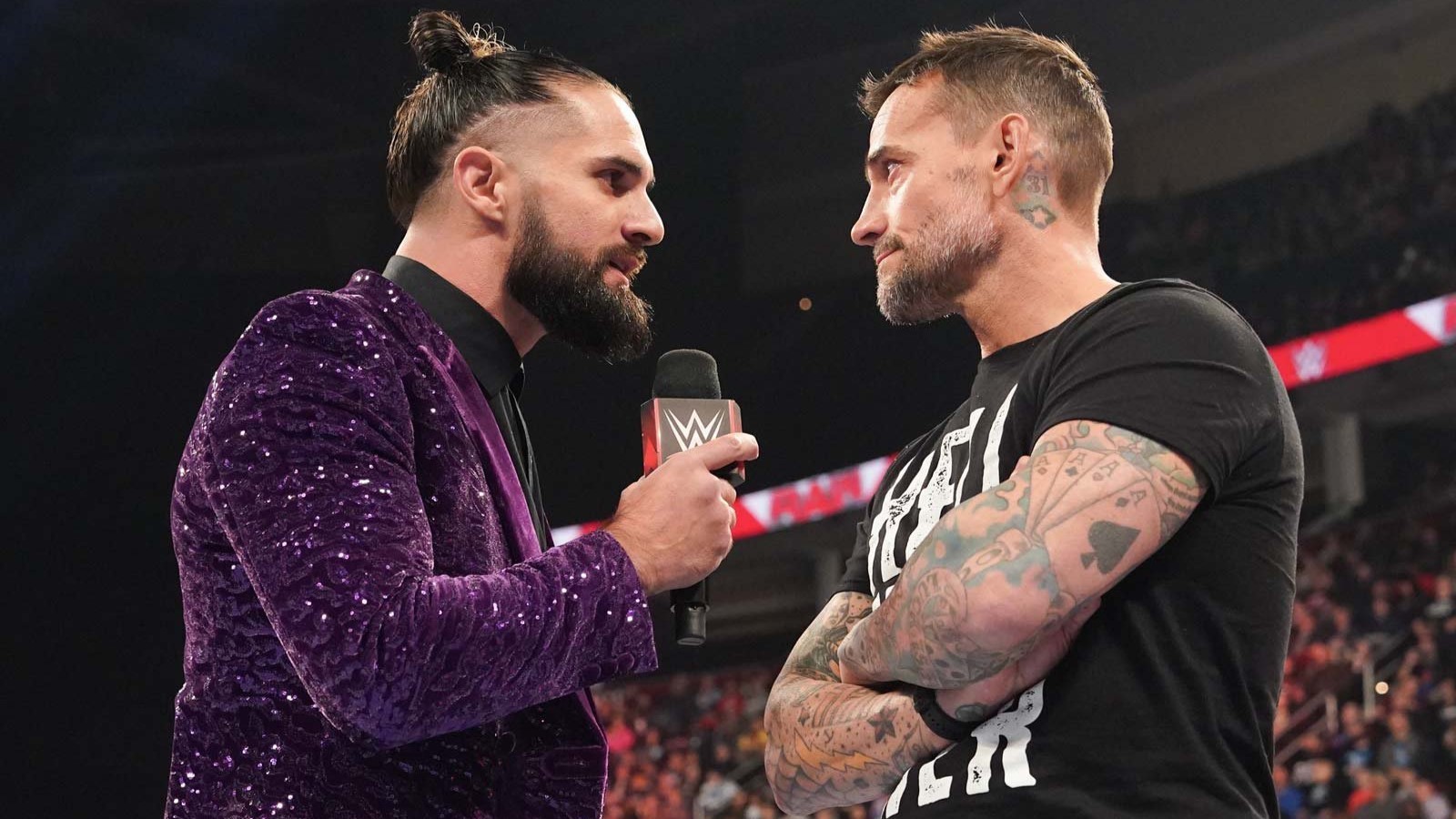 CM Punk e Seth Rollins no WWE Raw