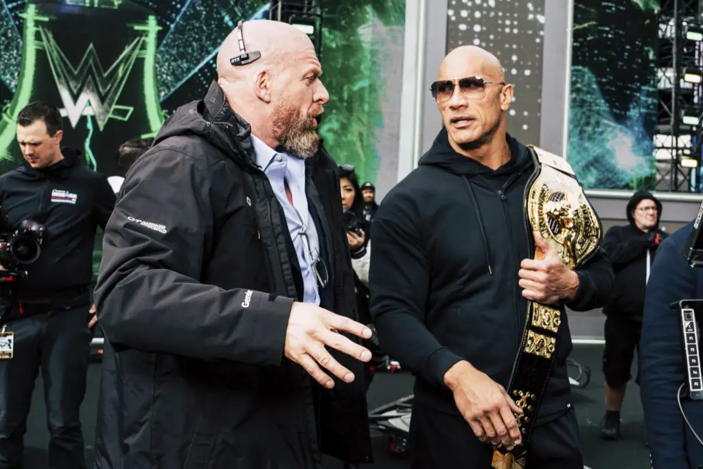 Triple H e The Rock na WrestleMania 40