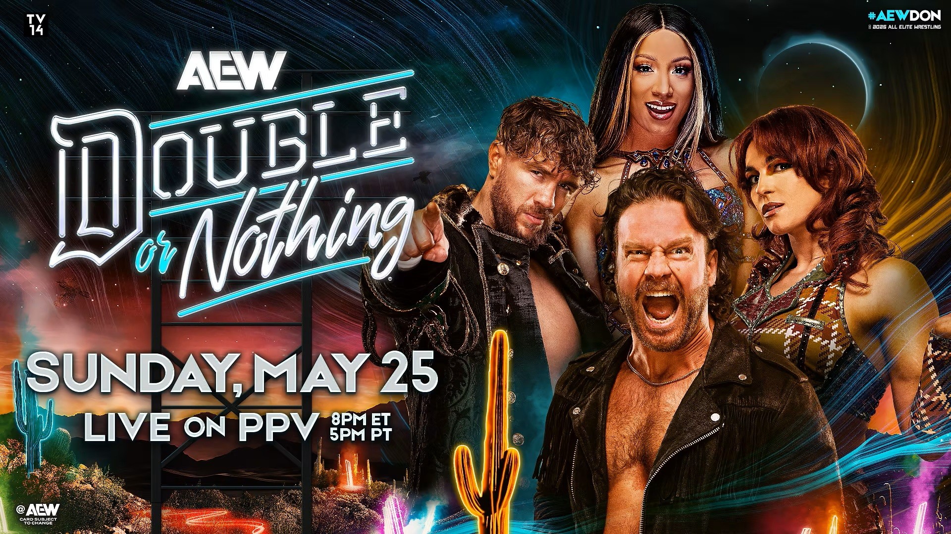 AEW Double or Nothing 2025: onde assistir ao vivo, horário, data e card