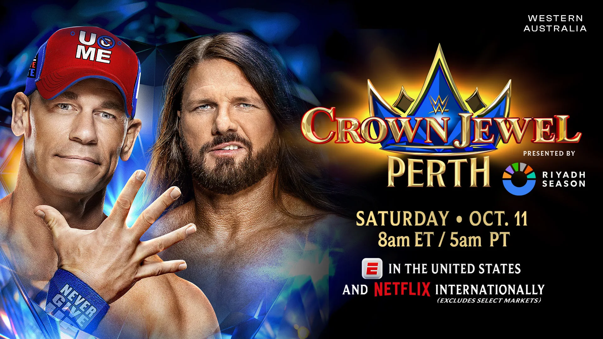 Triple H confirma John Cena vs. AJ Styles no WWE Crown Jewel