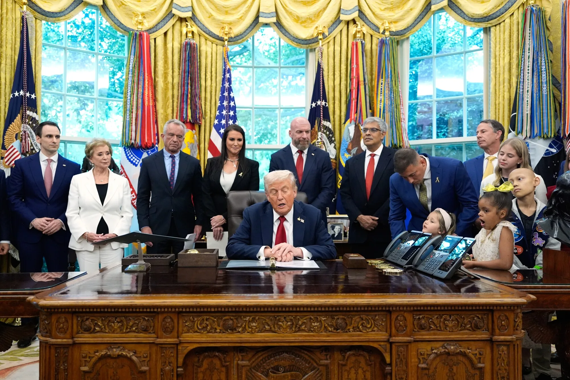 Família McMahon da WWE encontra Donald Trump na Casa Branca
