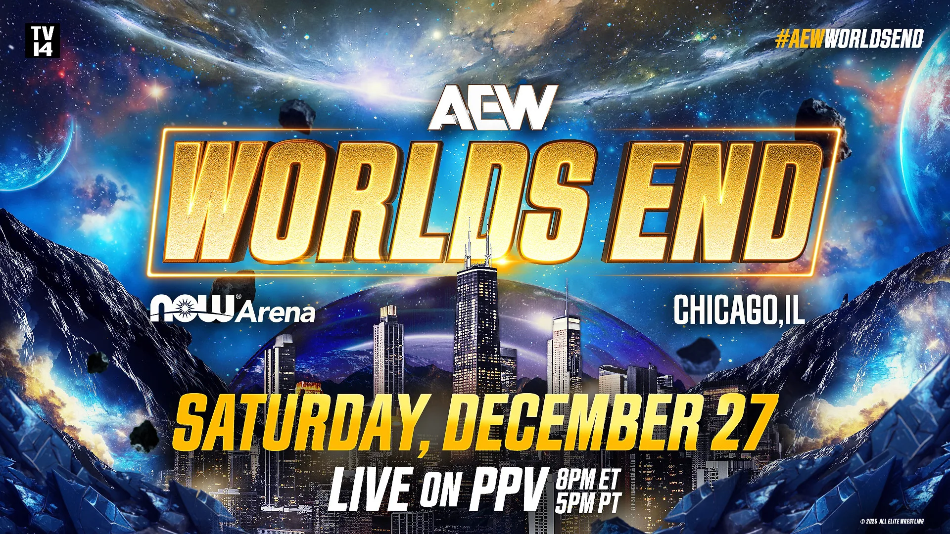 AEW Worlds End 2025: onde assistir ao vivo, horário, data e card