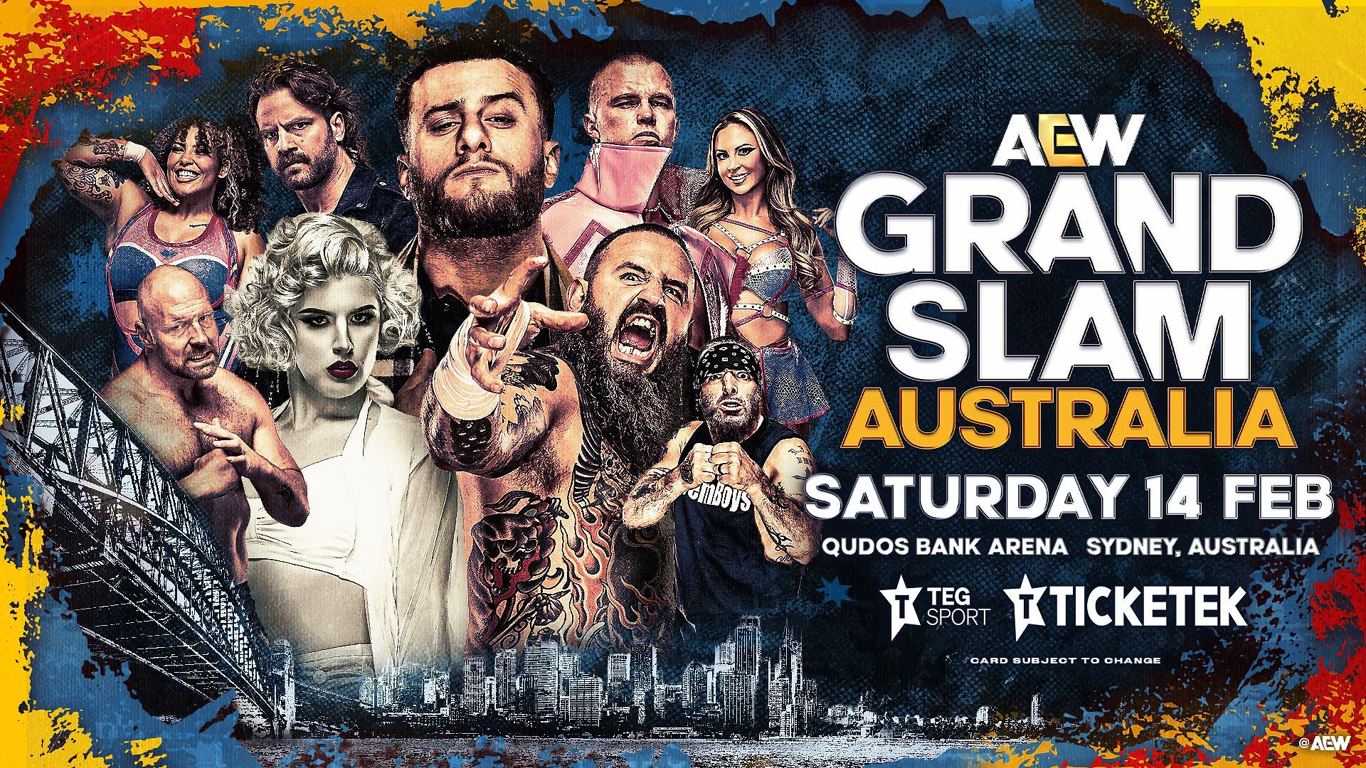 AEW Grand Slam Australia 2026: onde assistir ao vivo, horário, data e card