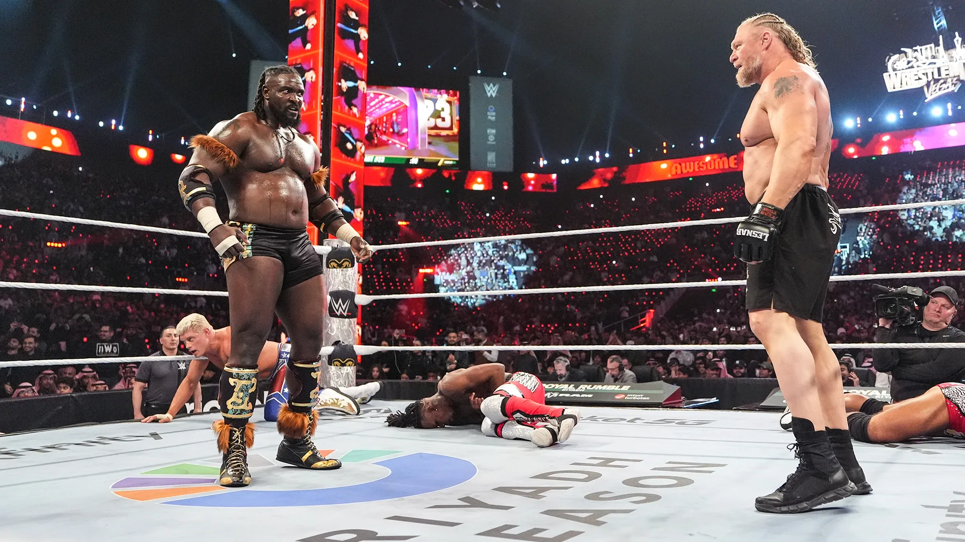 Confronto entre Brock Lesnar e Oba Femi na WrestleMania 42 não é ‘100%’
