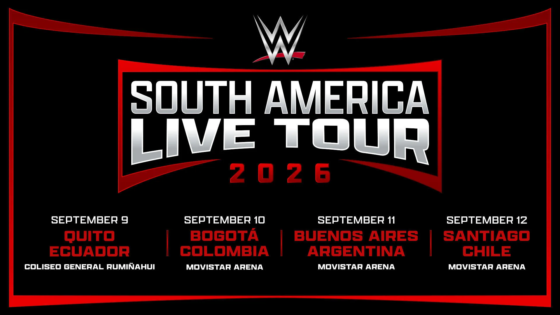 WWE anuncia início das vendas de ingressos para Turnê Sul-Americana